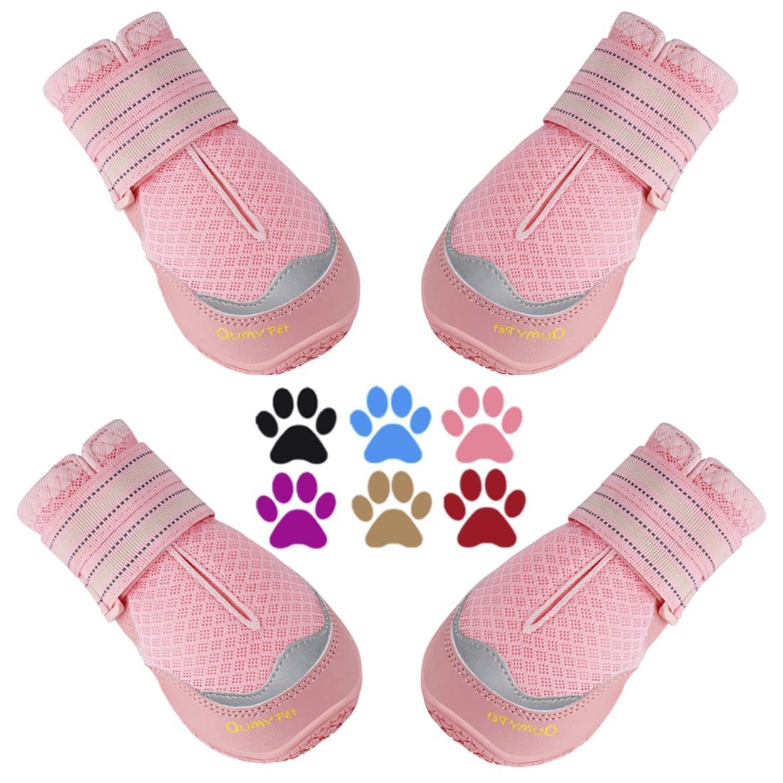 QUMY botas para perros grandes con malla transpirable para paseos confortables