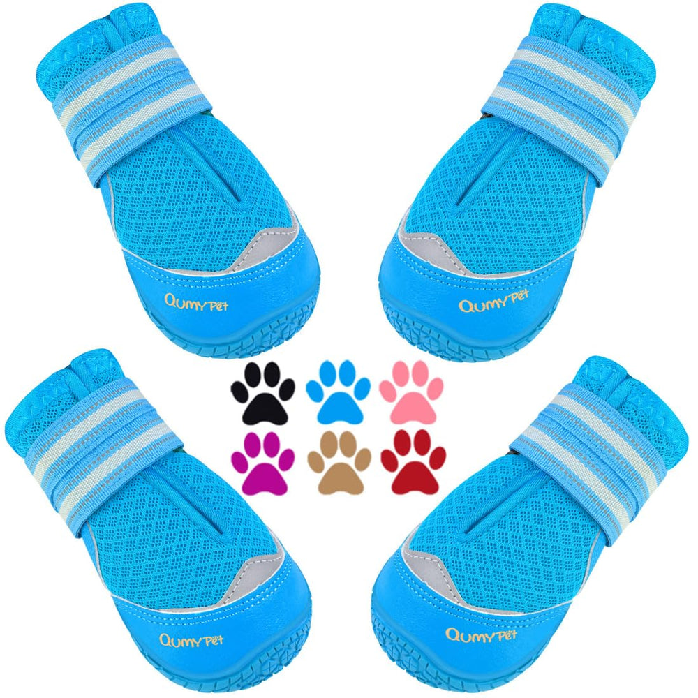 QUMY botas para perros con malla transpirable para paseos cómodos