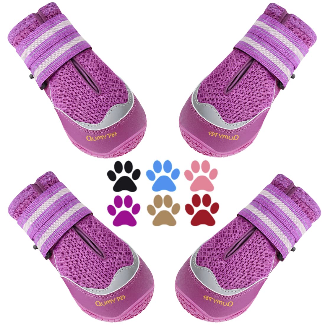 QUMY botines para perros grandes con velcro para un ajuste seguro.