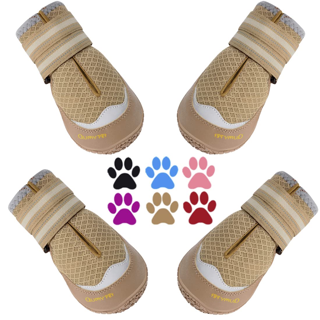Botines QUMY tamaño 8 con ajuste seguro para caminatas largas.
