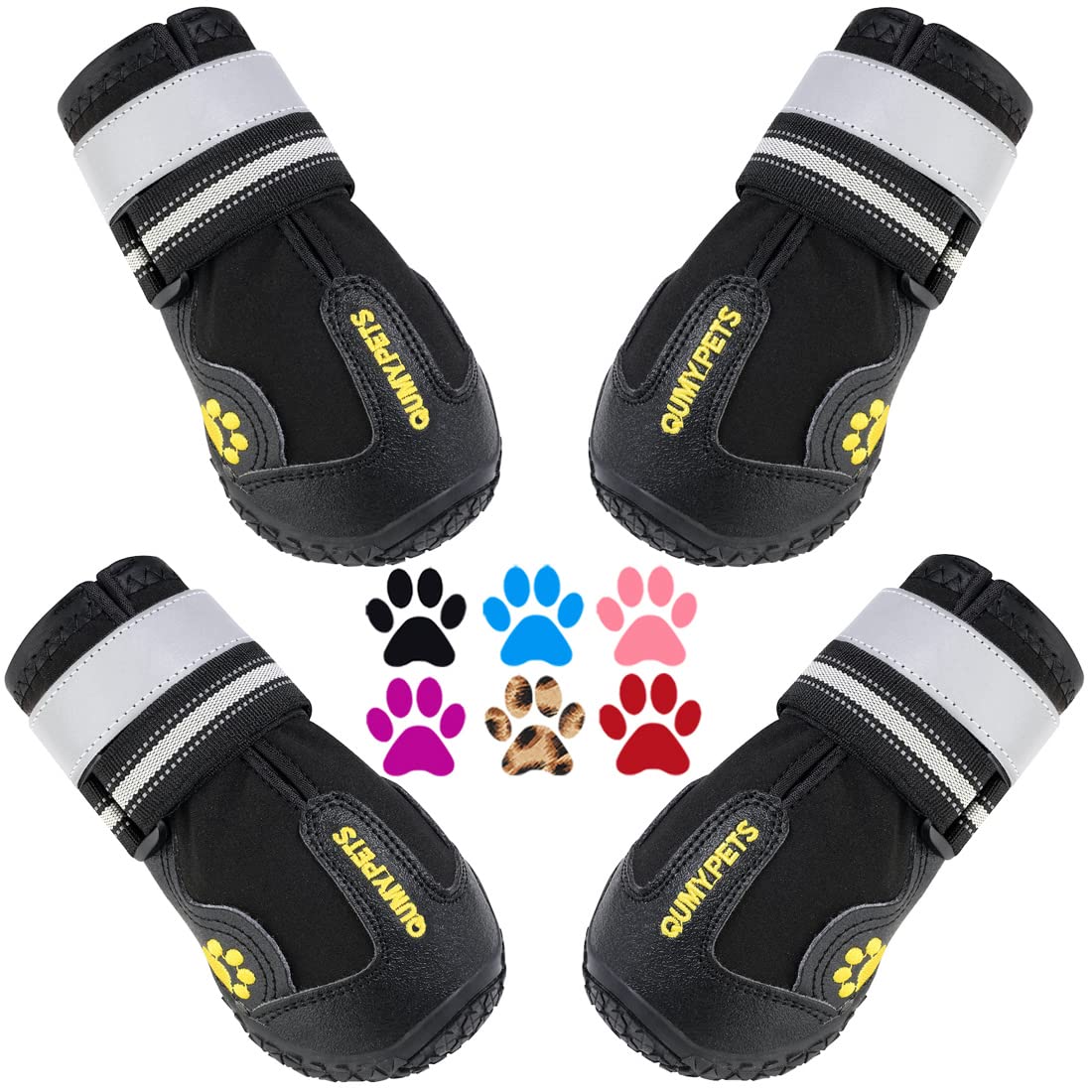 QUMY zapatillas para perro grande con ajuste seguro para paseos cómodos