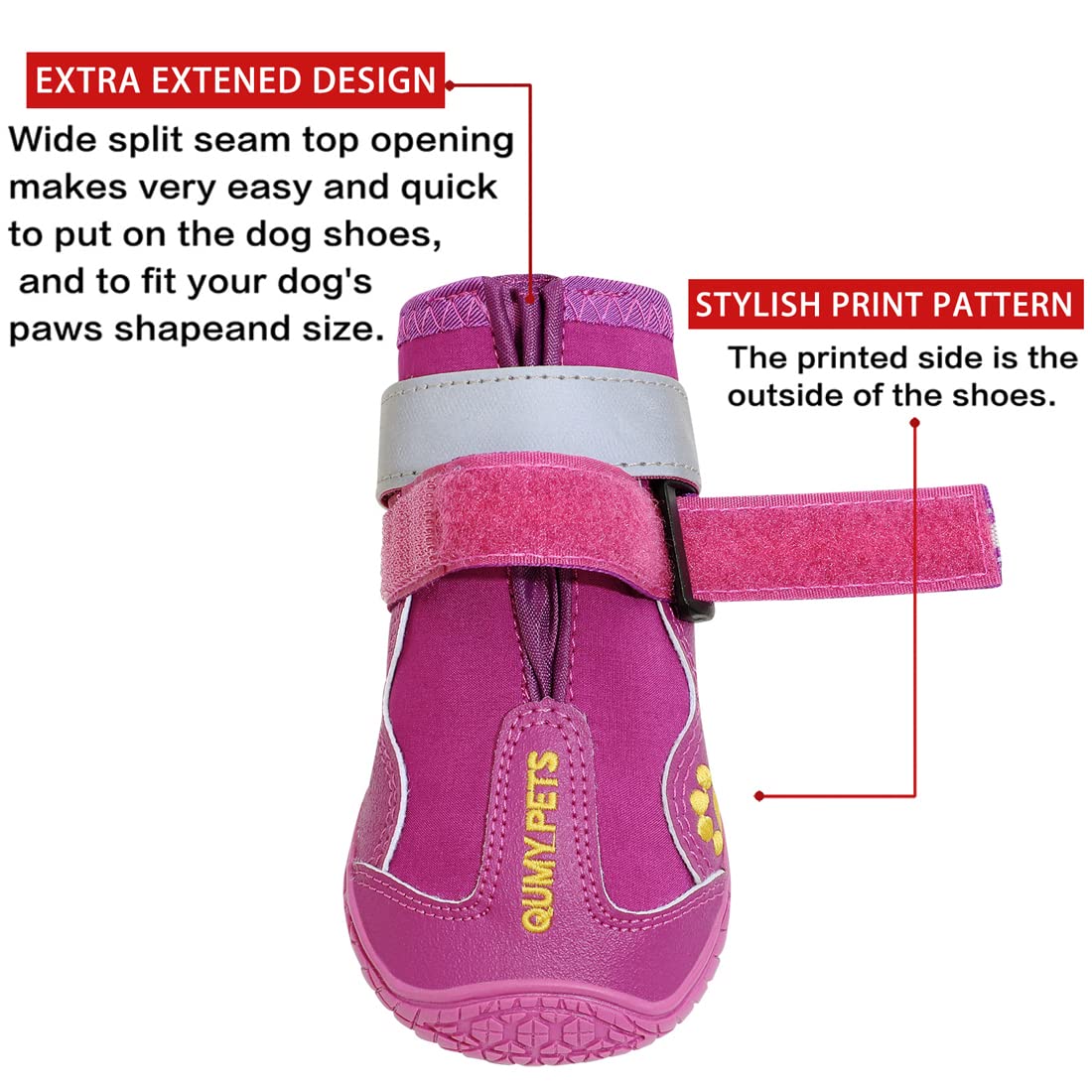 QUMY zapato para perro grande, suela-antideslizante para superficies seguras