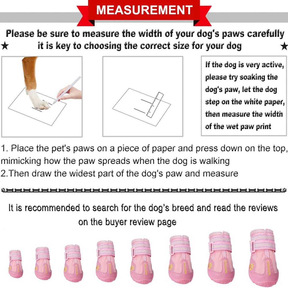 QUMY zapatos para perro grande, sujeción ajustable para paseos nocturnos