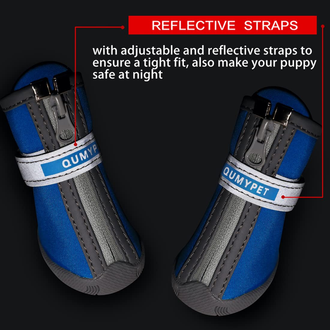 Zapatillas QUMY azules para interiores y exteriores, adherencia en suelos duros.