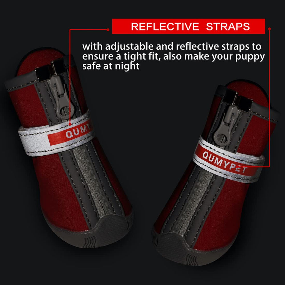 Correas reflectantes y cierre ajustable para mayor seguridad nocturna.
