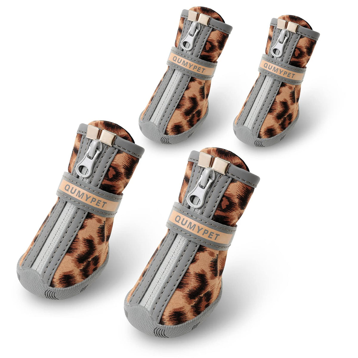 QUMY zapatos para perro tamaño pequeño con cierre adhesivo para ajuste seguro.