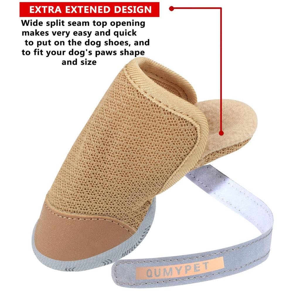 QUMY zapatos para perros pequeños con correa ajustable y reflectante para seguridad