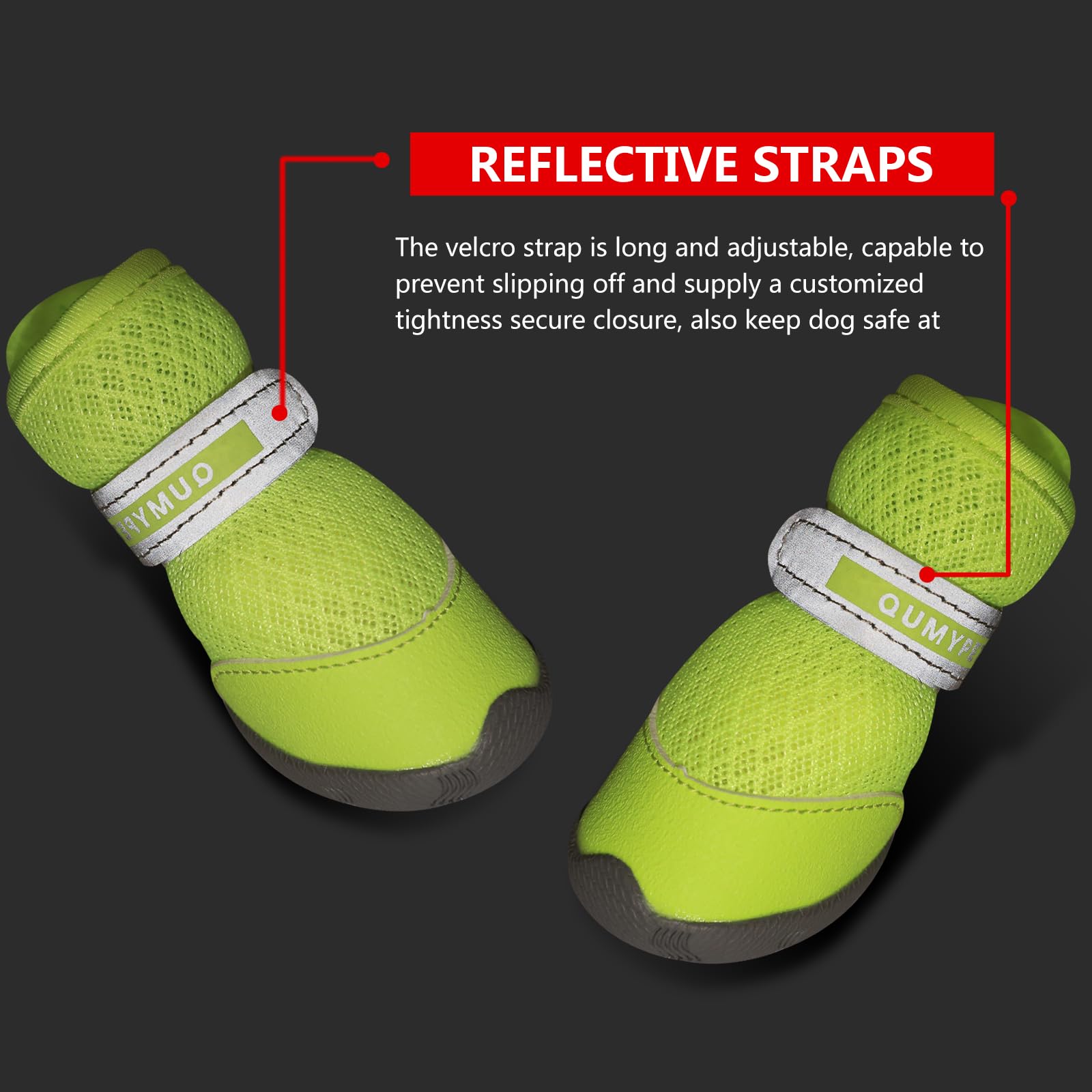 Zapatillas QUMY para perros pequeños, diseño lindo que resalta durante paseos y actividades