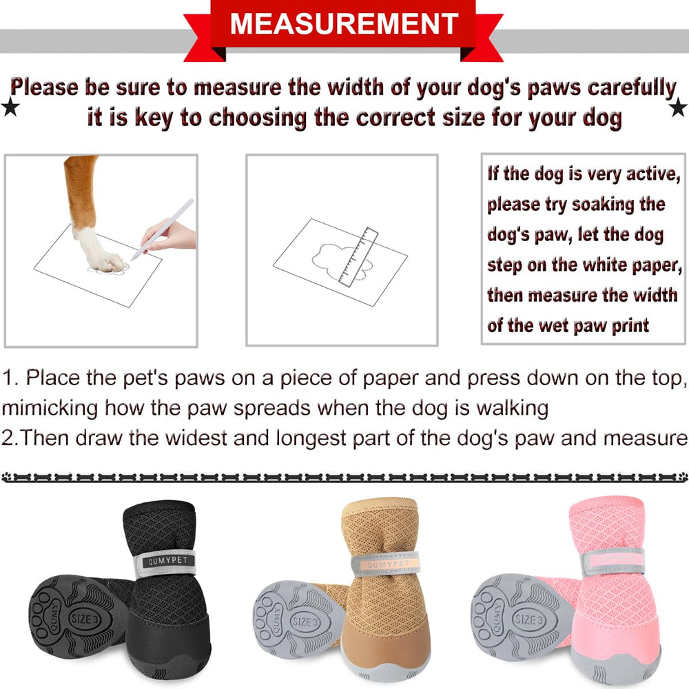 QUMY zapatos para perros pequeños, suela antideslizante para mayor agarre en superficies.