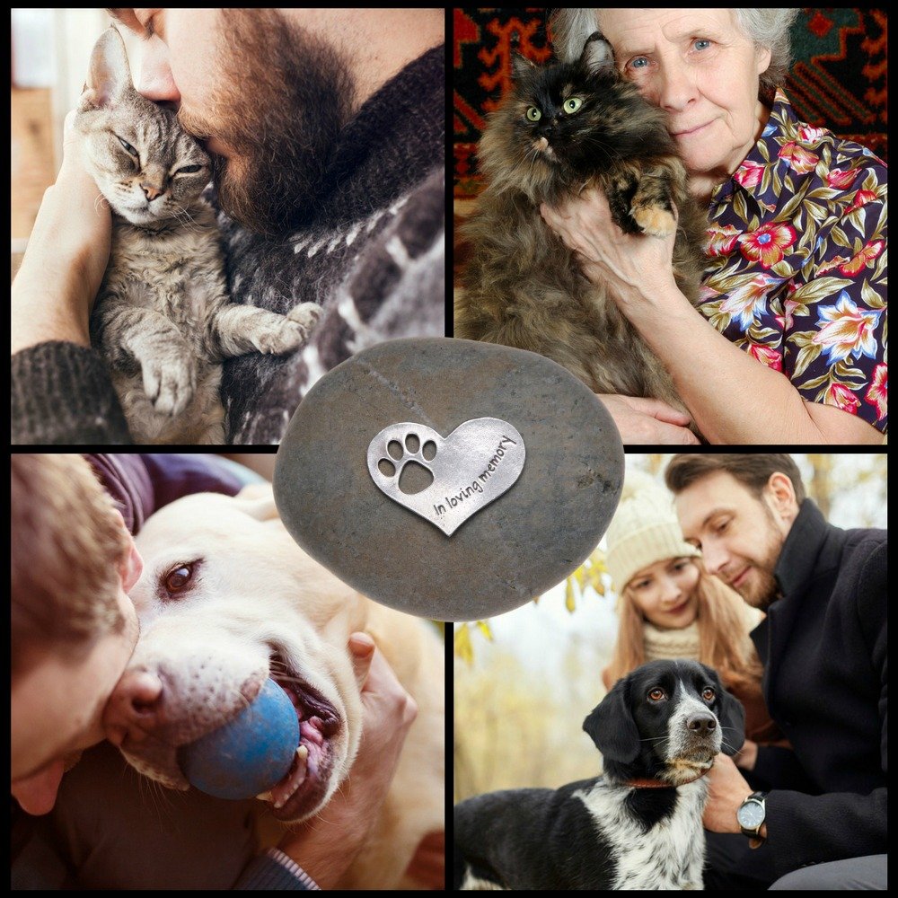 Quotable Cuffs recuerdo de mascota: piedra para colocar junto a fotos
