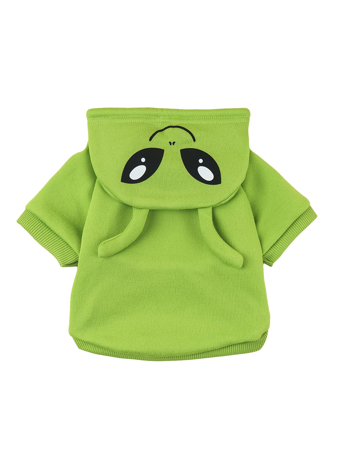 QWINEE Alien Dog Hoodie frente: abrigo cálido para paseo diario