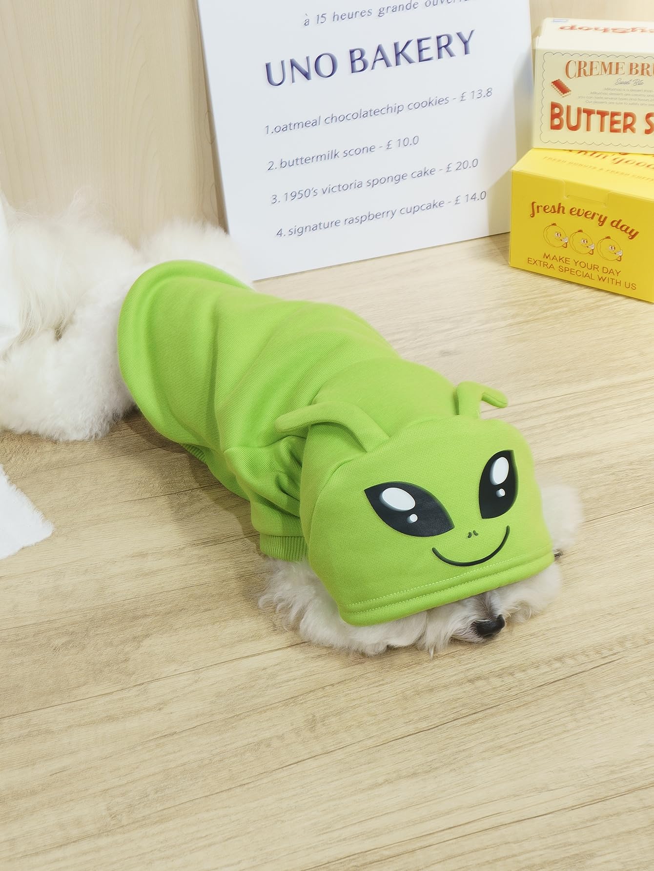 QWINEE Alien Dog Hoodie tejido suave: piel y pelaje agradables