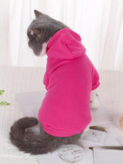 QWINEE tejido elástico en hoodie, ajuste cómodo para perros pequeños.