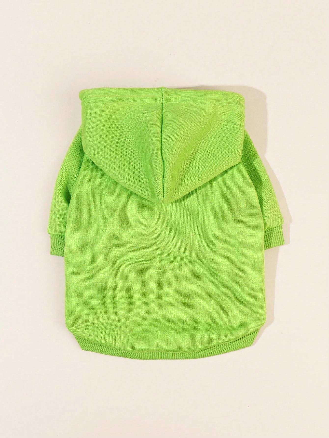 QWINEE Basic sudadera para gato verde, capucha suave.