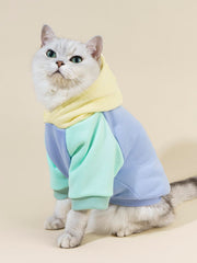QWINEE sudadera para perro con capucha, vista frontal y ajuste fácil.