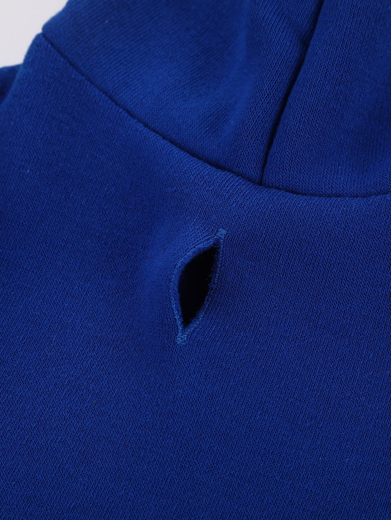 QWINEE sudadera para perro mediano con capucha azul royal