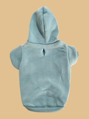 QWINEE sudadera para perros, color azul cadete, diseño moderno para razas pequeñas y medianas.