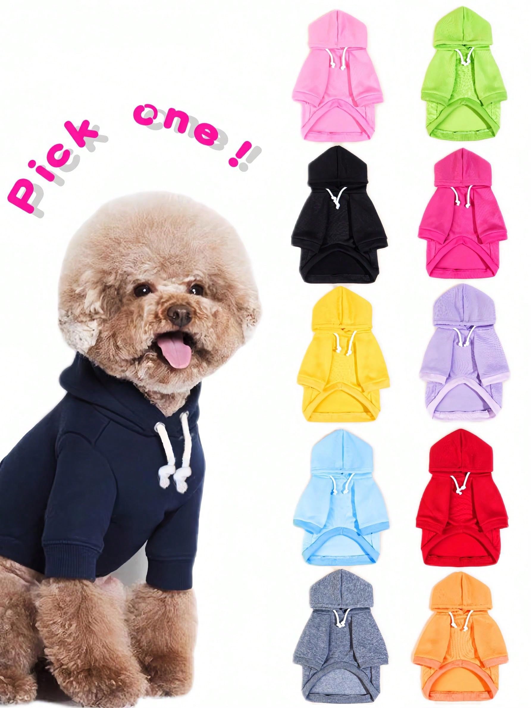 QWINEE sudadera perro básico ajuste cómodo, ideal para razas pequeñas y medianas.