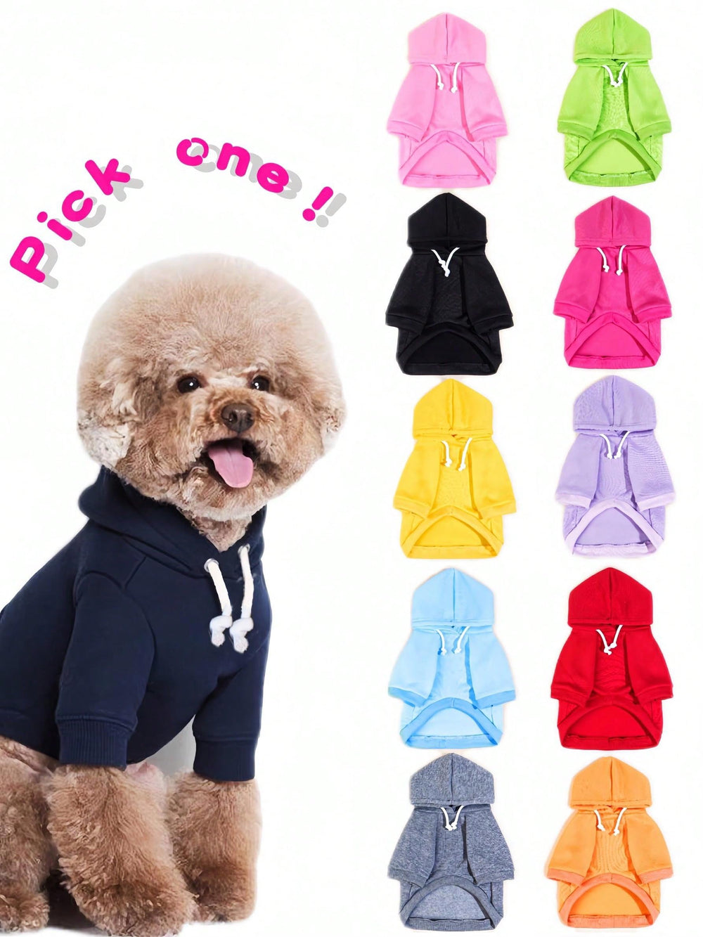 QWINEE sudadera perro básico ajuste cómodo, ideal para razas pequeñas y medianas.