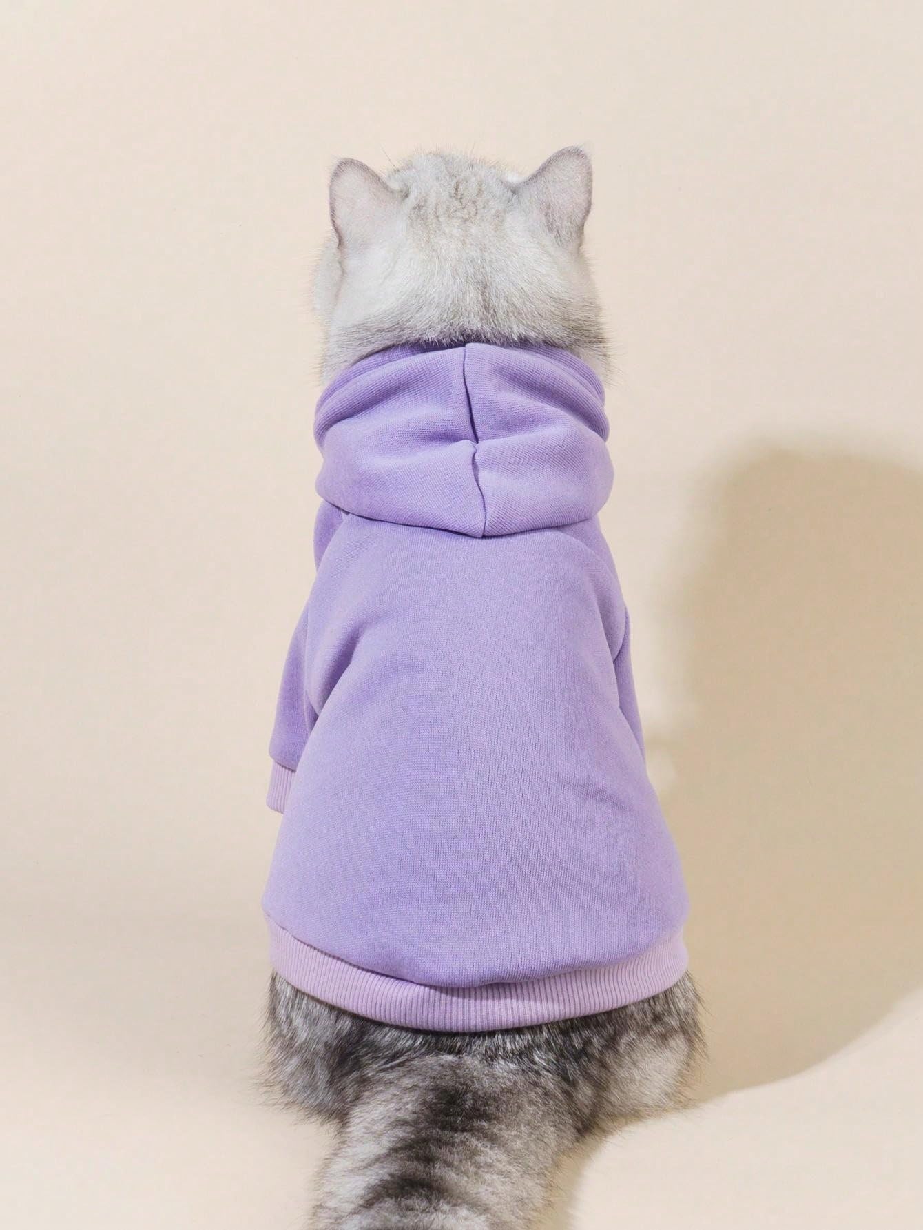 QWINEE sudadera perro básico trasera, diseño cómodo y abrigo suave.