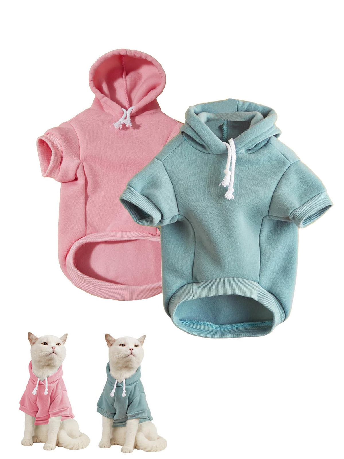 Sudadera QWINEE para perro en rosa, diseño fácil de vestir y cálido