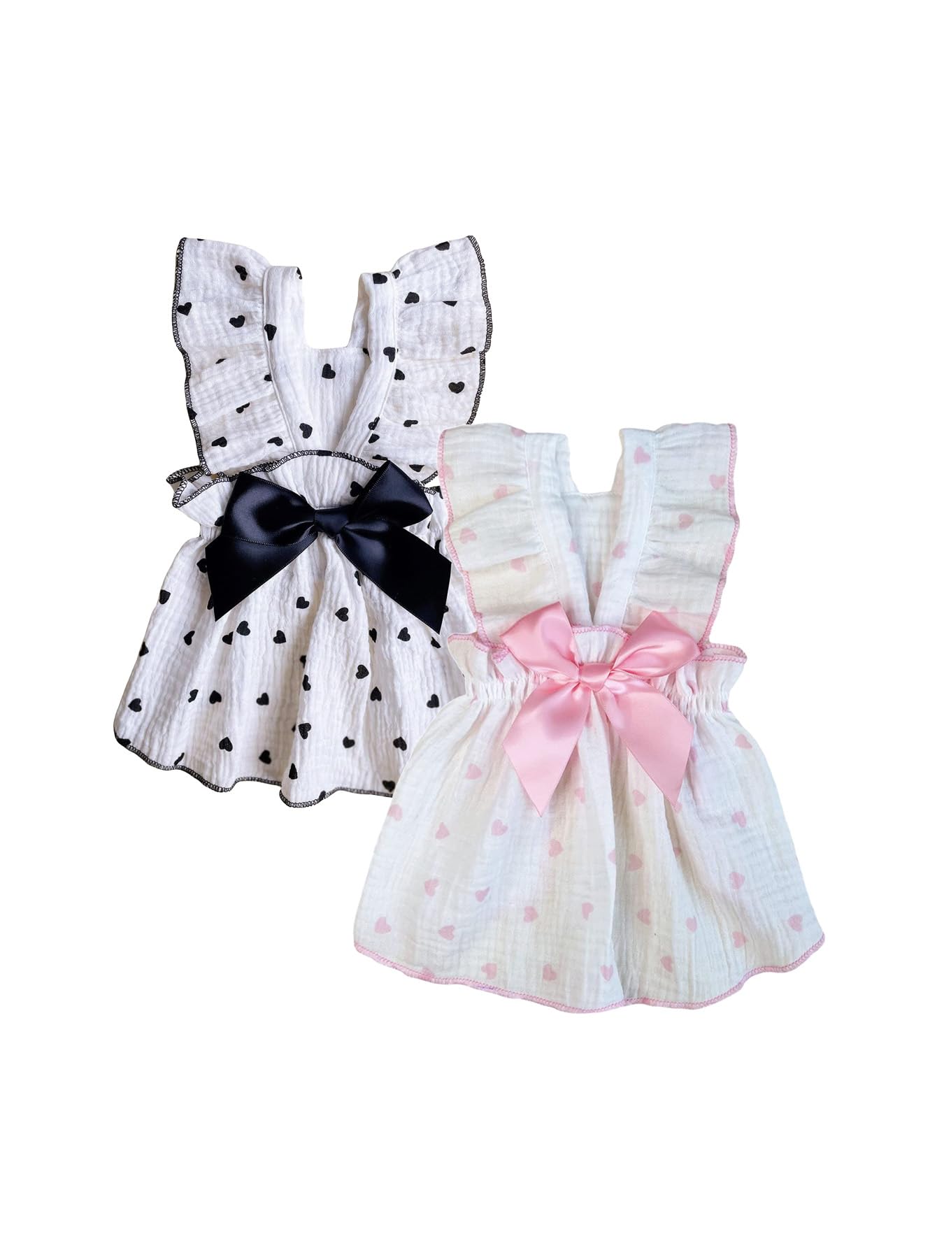 QWINEE vestido para perro con patrón de corazón, ideal para salir y lucir especial.