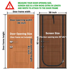 QWR puerta gato ajustada a 36x81 pulgadas para entradas.