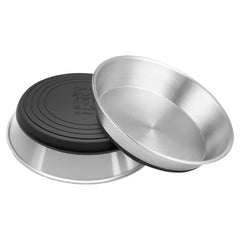 QXSFRKG cuenco de acero inoxidable, diseño ancho para evitar derrames al comer.