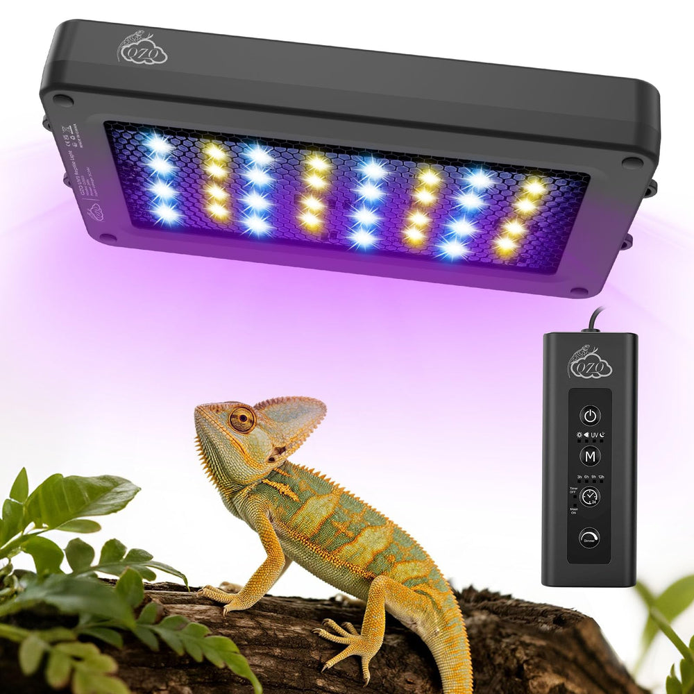 Lámpara QZQ UVB 24W para reptiles, iluminación diurna y actividad.
