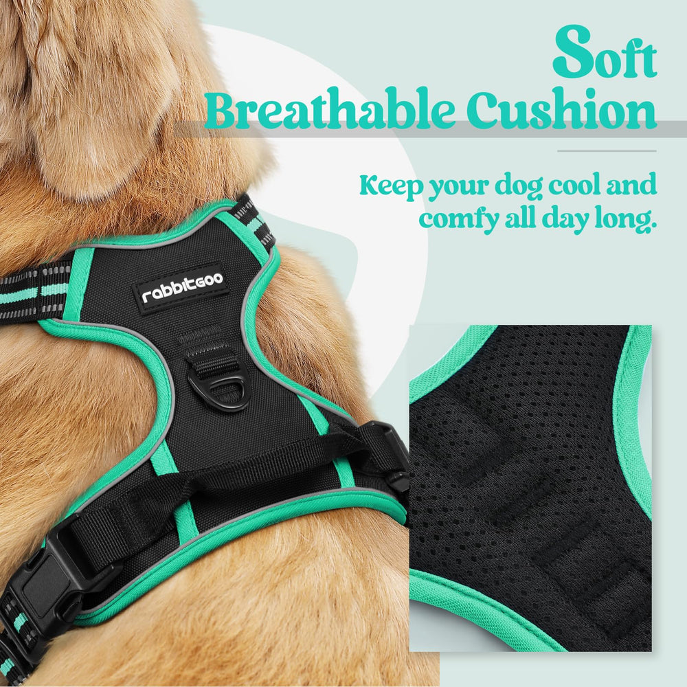 Rabbitgoo arnés perro acolchado suave, ajuste cómodo para caminatas diarias.