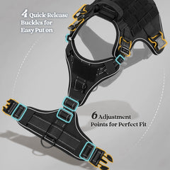 Rabbitgoo diseño MOLLE para accesorios y parches.