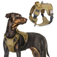 Rabbitgoo arnés táctico para perro grande visto desde el dorso, ideal para paseos con control.