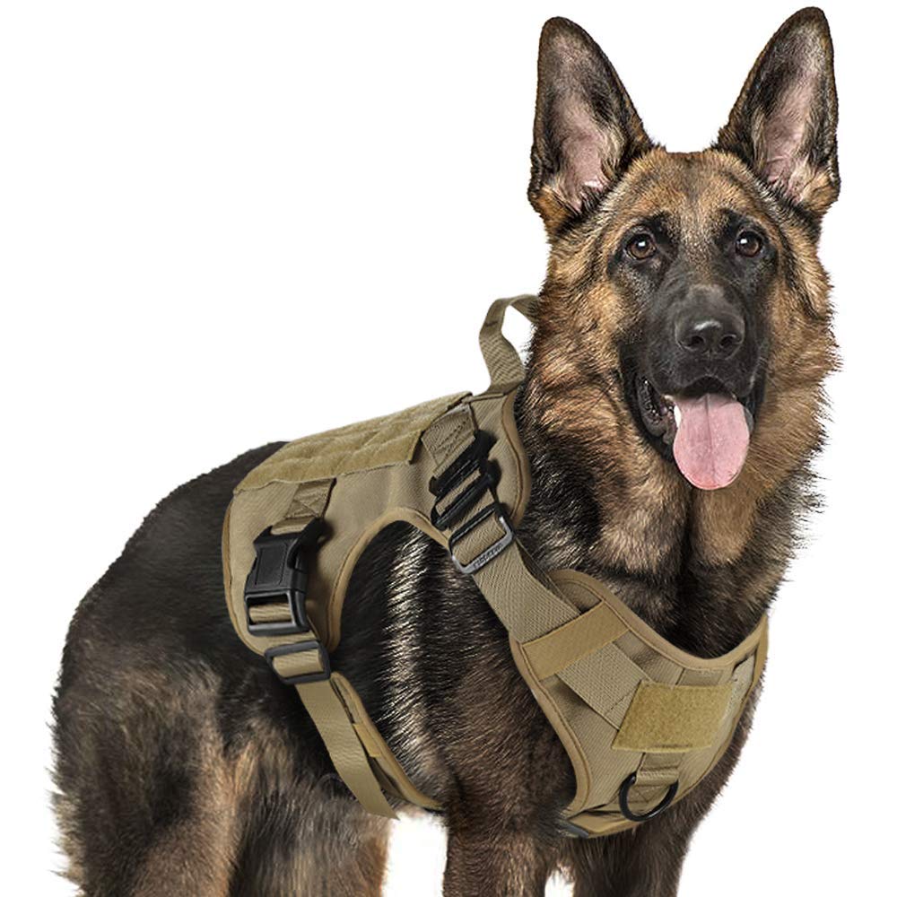 Rabbitgoo arnés táctico para perro mediano con asa: control seguro durante paseos