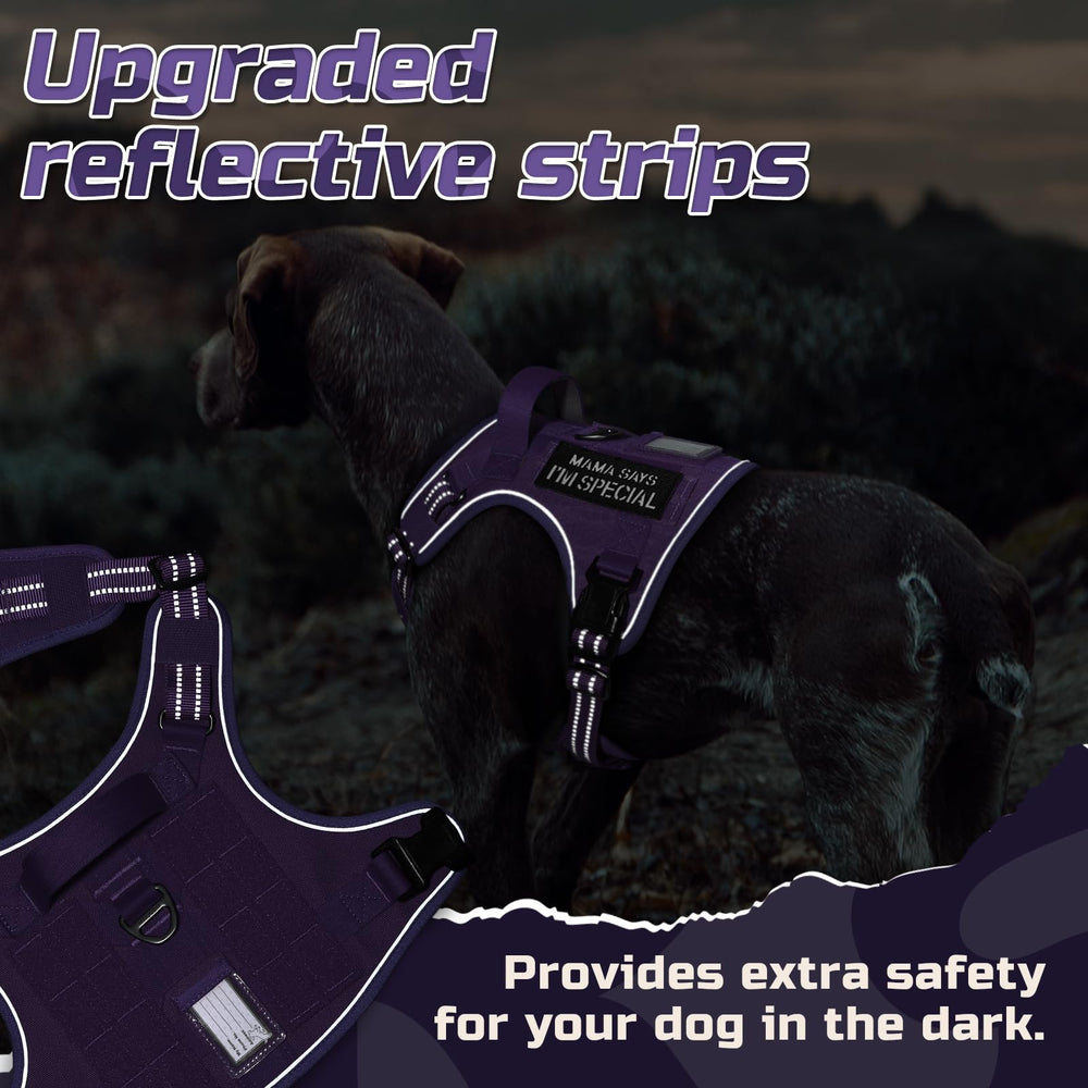 Rabbitgoo arnés táctico con clip frontal anti tirones para entrenamiento controlado.