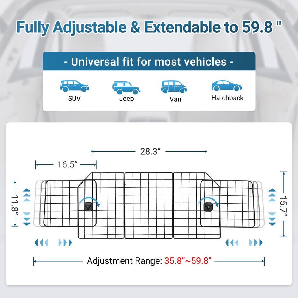 Rabbitgoo Barrera: diseño triple plegable para guardar fácilmente.