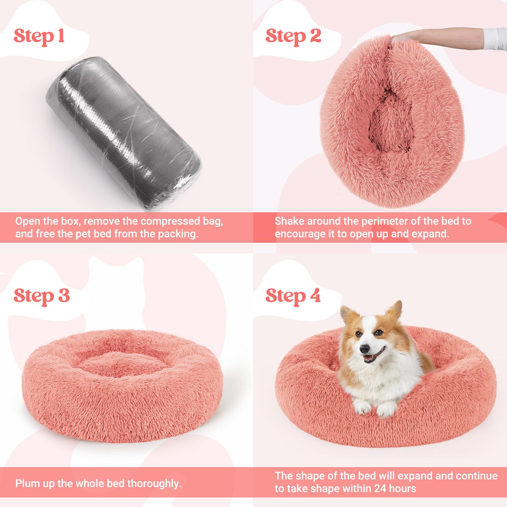 Cama Rabbitgoo resistente a manchas rosa para uso diario