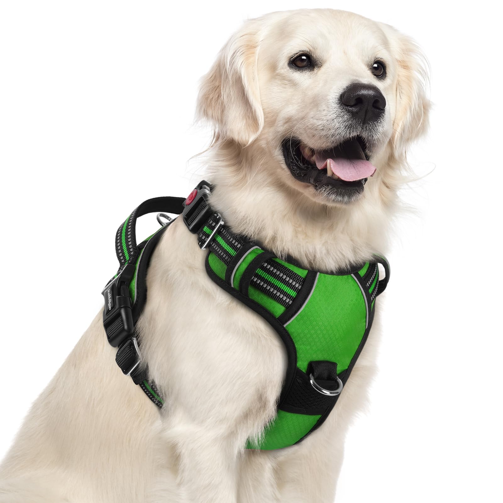 rabbitgoo arnés para perro grande con 3 hebillas, fácil de colocar.