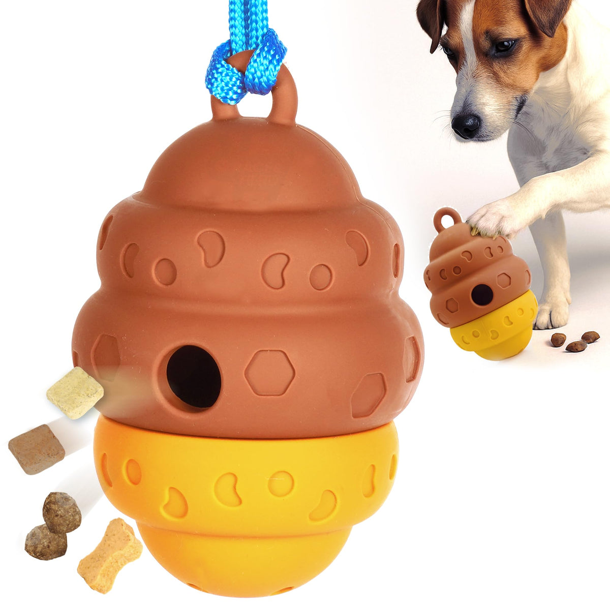 Race&Herd Juguete Puzzle Perro, vista frontal, estimula mente y alimentación lenta.
