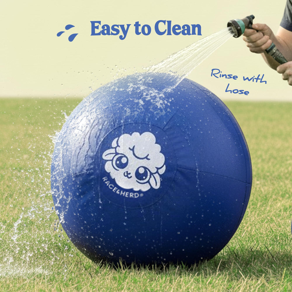 Fácil limpieza de la bola Race&Herd con agua