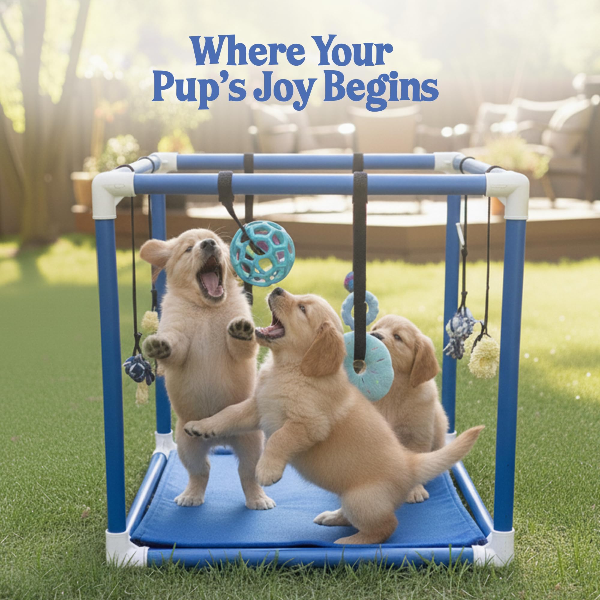 Race&Herd Puppy Play Gym: uso en interiores ideal para espacios reducidos