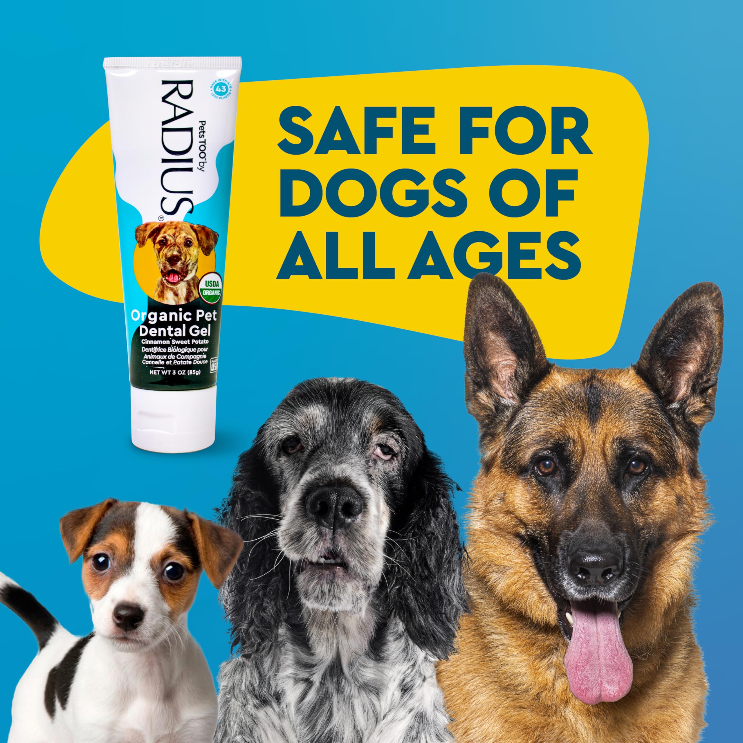 Uso diario sencillo: RADIUS pasta dental canina orgánica para rutina segura.