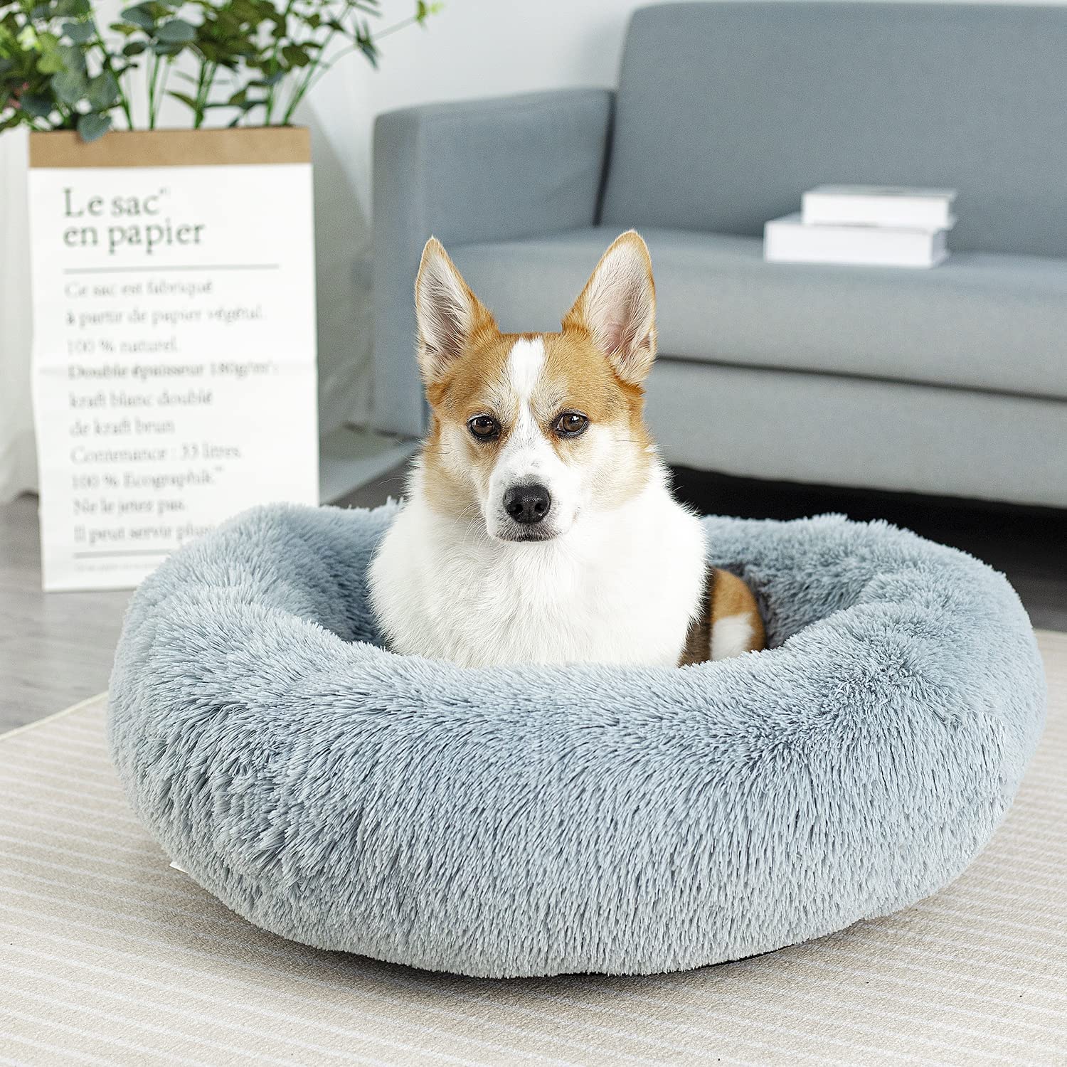 Raimaiso cama redonda para varios tamaños, ideal para perros y gatos.