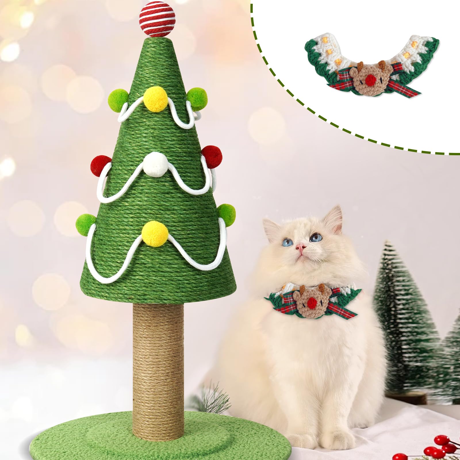 RAIN QUEEN decoracion-navidad-gato: decoración navideña que agranda el ambiente sin molestar.