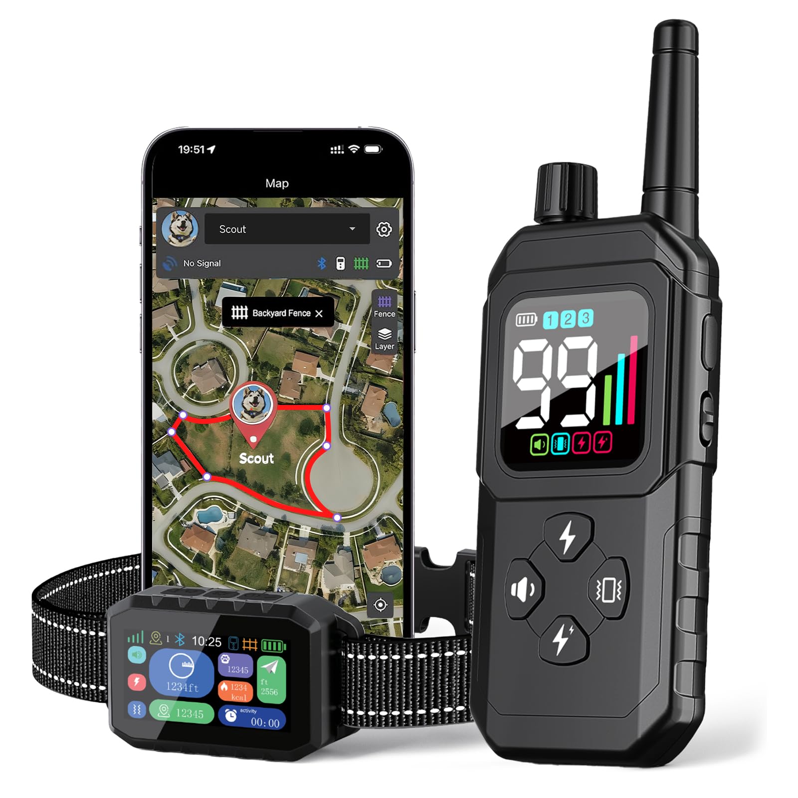 RAINLEOTI GPS Fence muestra la cerca GPS para perros con control seguro al aire libre