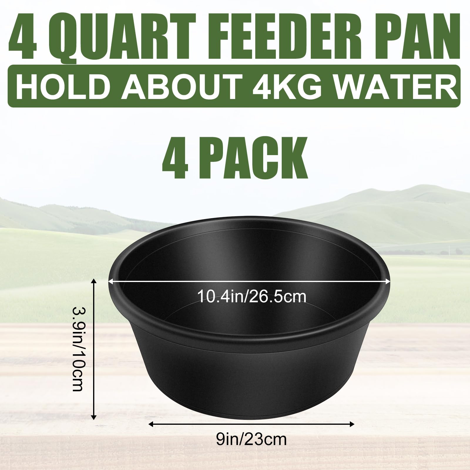 Conjunto Rainmae de 4 cuencos de goma, listo para alimentar varios animales.