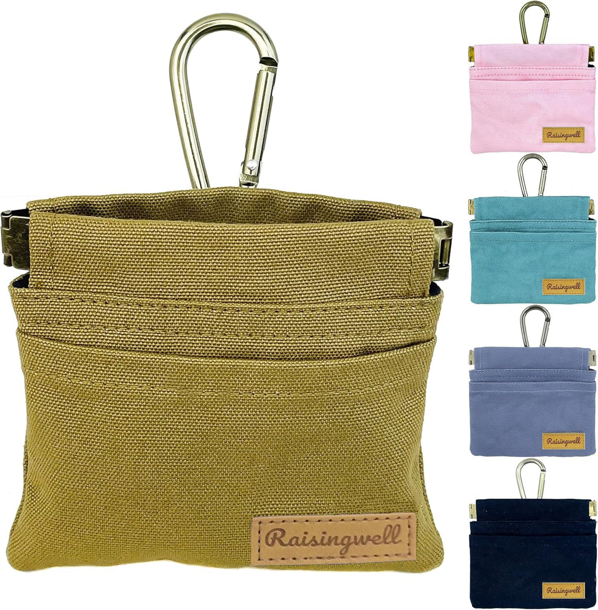 Raisingwell bolsa de entrenamiento para perros, tamaño bolsillo, fácil de llevar