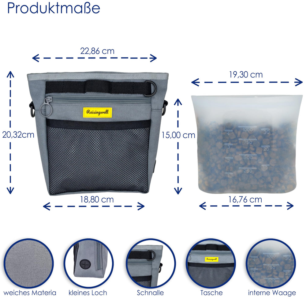 Raisingwell bolsa de silicona de 4 tazas para golosinas y limpieza fácil