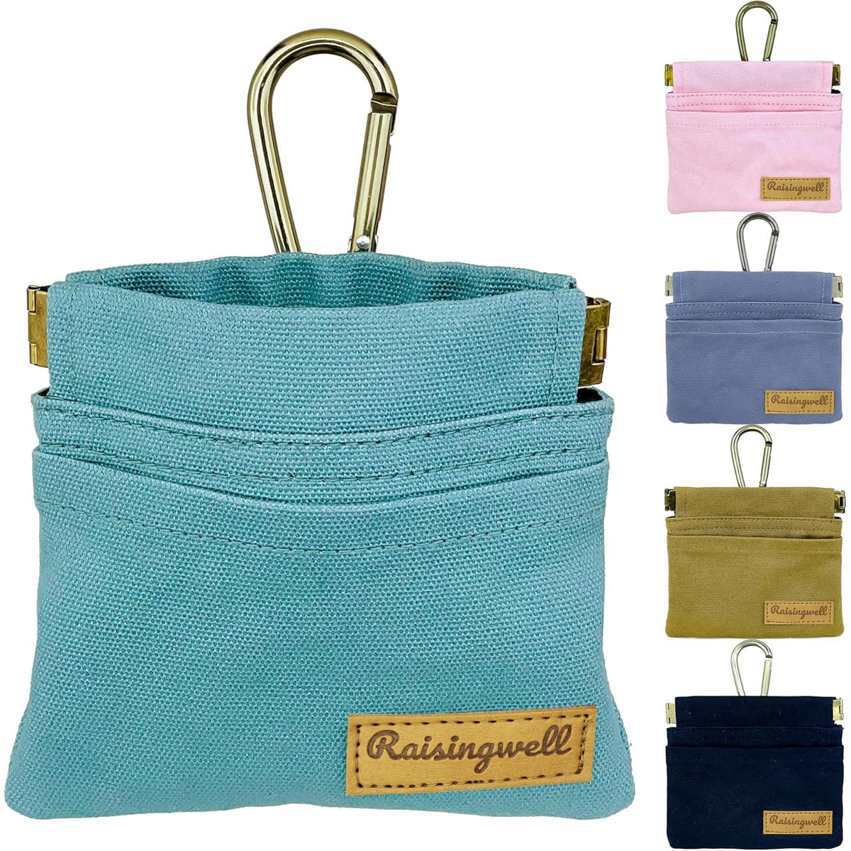 Raisingwell bolsa de premios para perros con diseño de una mano facilita acceso rápido durante paseos