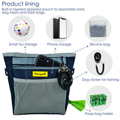 Raisingwell bolsillo frontal para teléfono facilita llevarlo a mano durante paseos.
