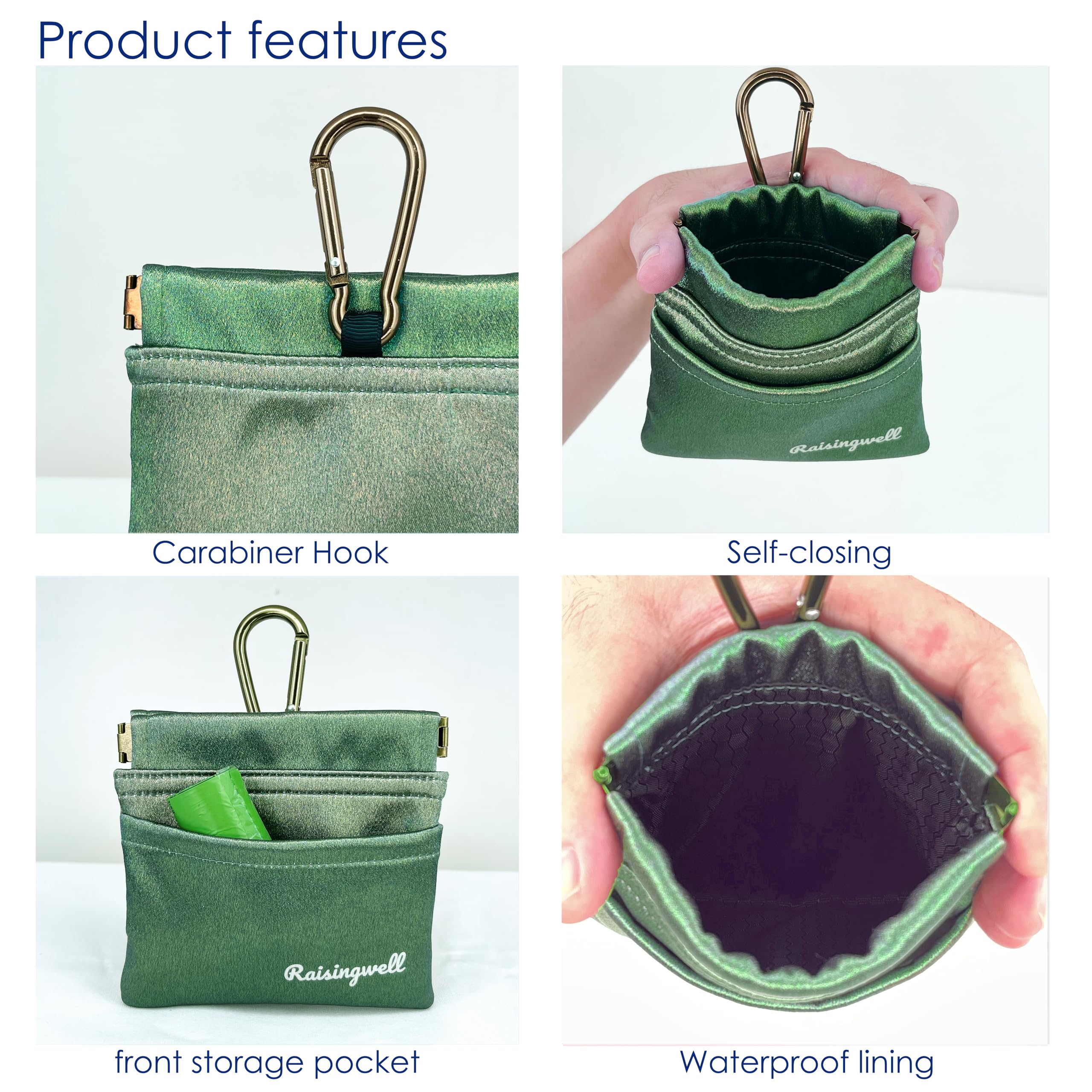 Raisingwell bolsa de entrenamiento con diseños coloridos, fácil de localizar durante paseos.